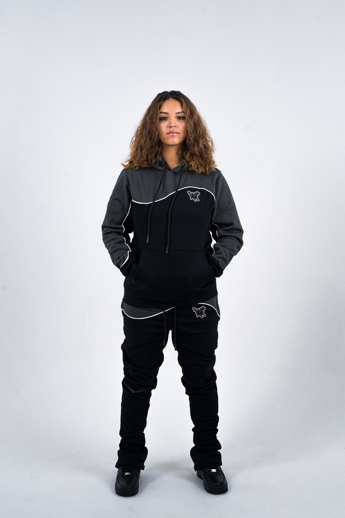 two tone sweatsuit